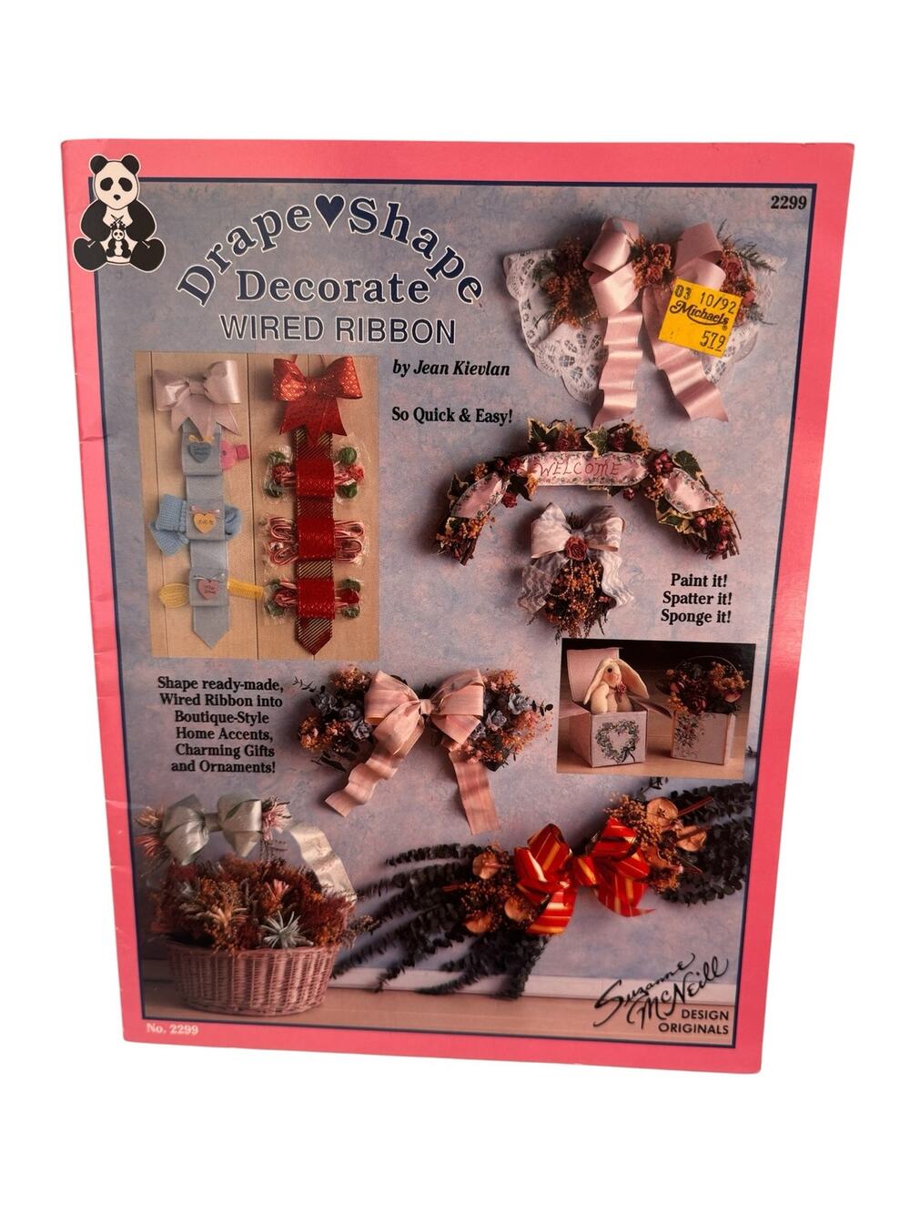 Vintage Drape Shape Decorate Wired Ribbon Design Booklet Suzanne McNeill 1992